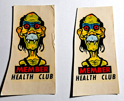 ( 2 ) Vintage Monster Health Club Member  IMPKO Decals