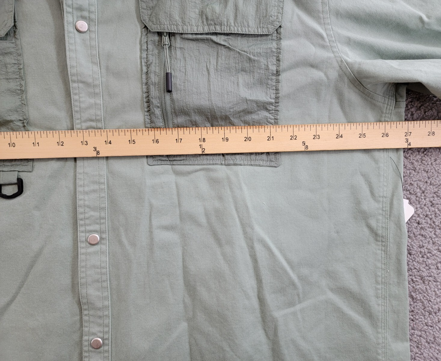 BASS OUTDOOR Relaxed Fit Stretch Worker Shirt Jacket Men's XXL Lily Pad L/S - Picture 6 of 19