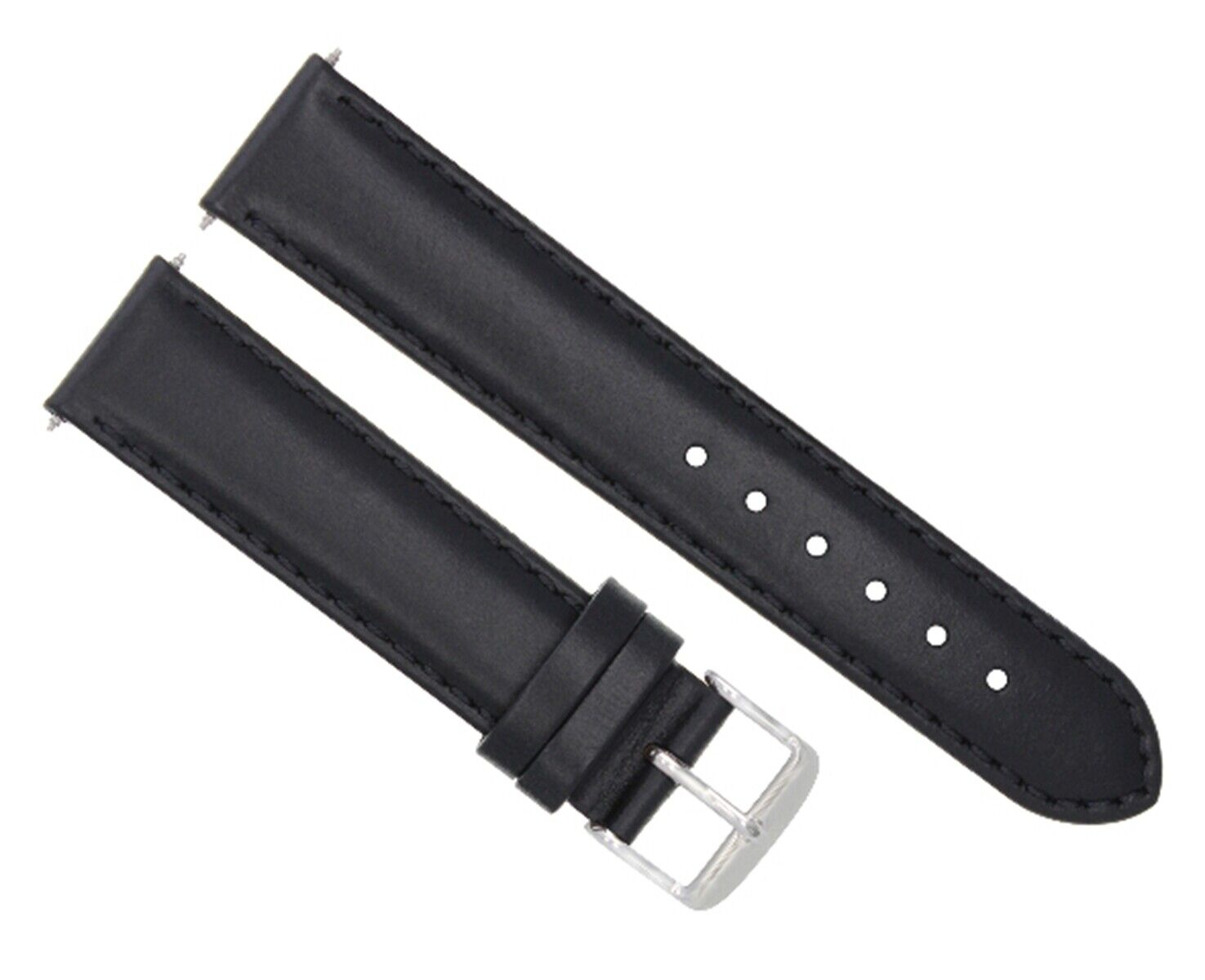 24MM GENUINE LEATHER WATCH STRAP SMOOTH BAND FOR SONY SMART WATCH 2 II BLACK