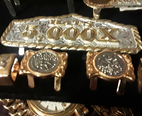 LOS ALTOS HAT BAND CLIPS BELT LOT OF 26 GOLD AND SILVER 5000X  20x NEW WEST