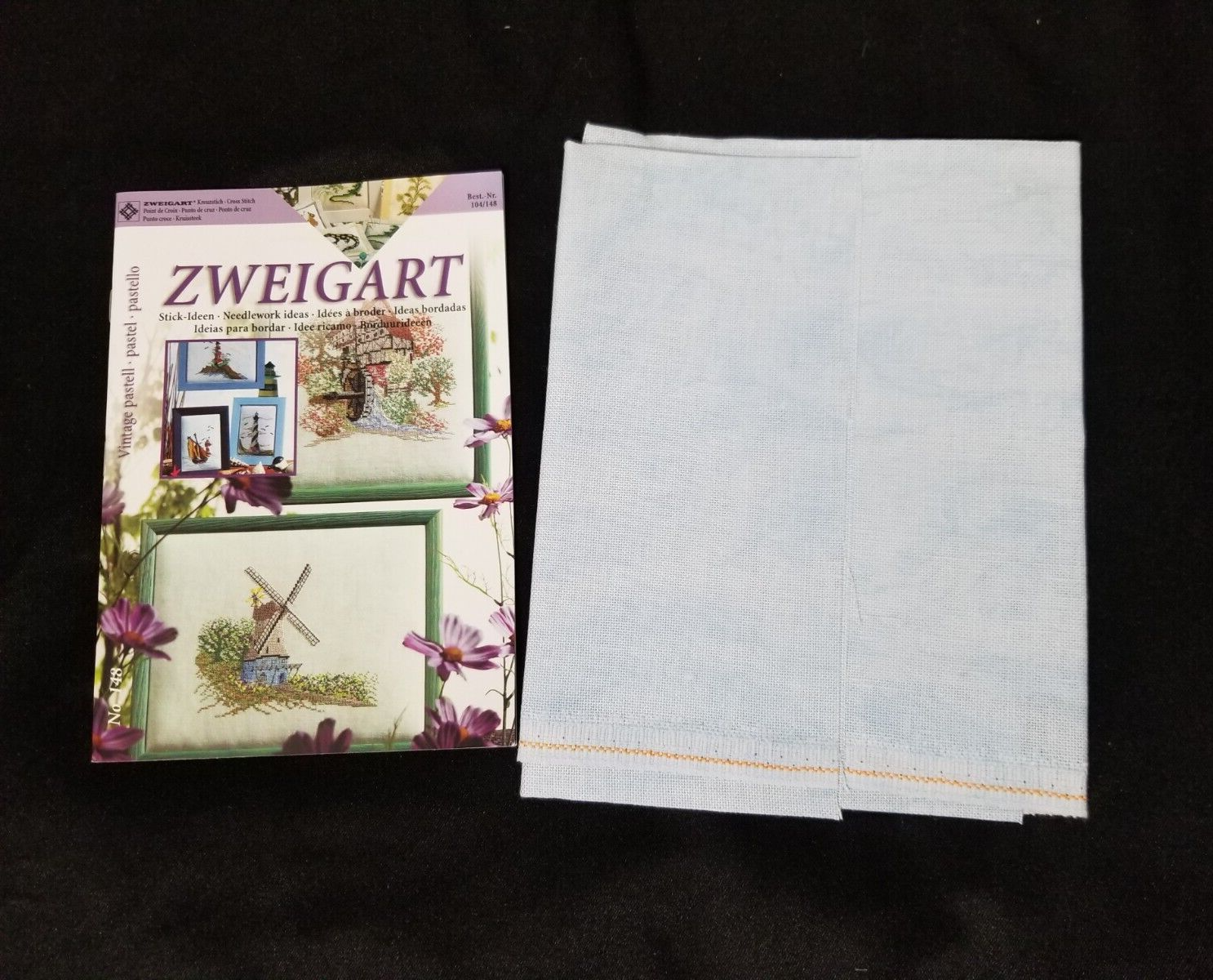 Precut Zweigart Cashel 28 Count Ice Blue 19