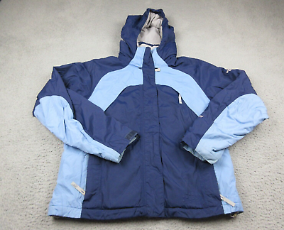 North Face Jacket Womens Medium Blue HyVent Full Zip Outdoor Coat