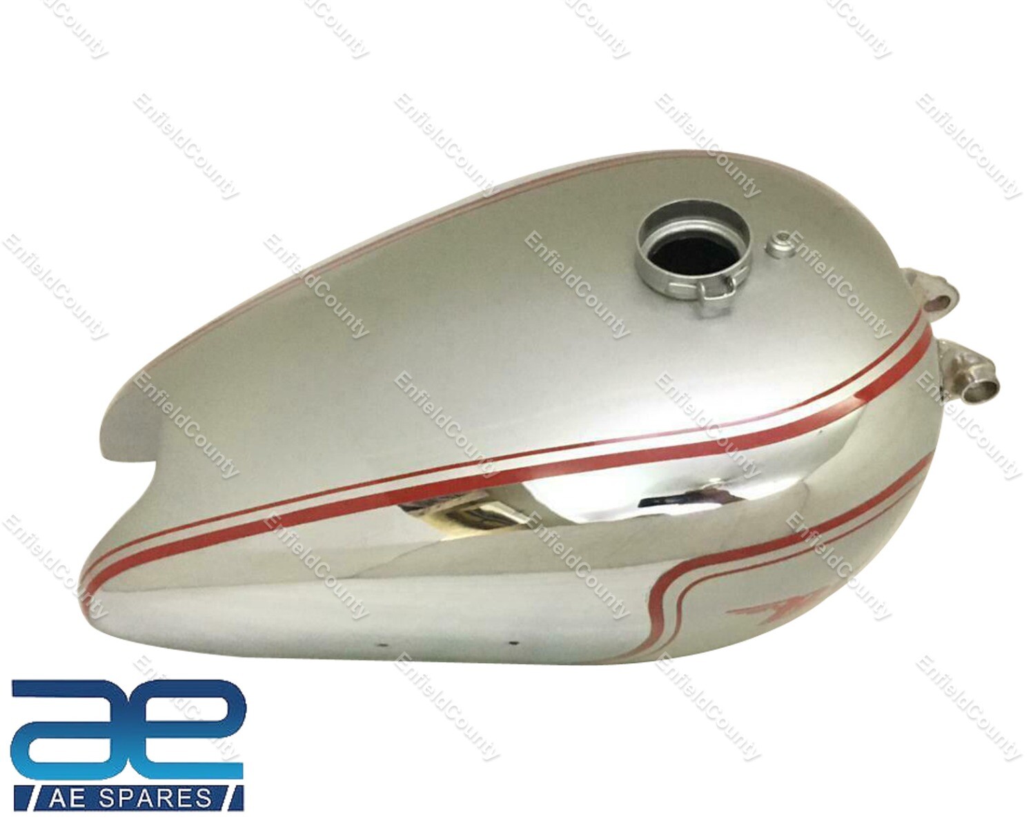 For BSA ZB32 Gold Star Red & Silver Painted Chrome Petrol Tank 1950  