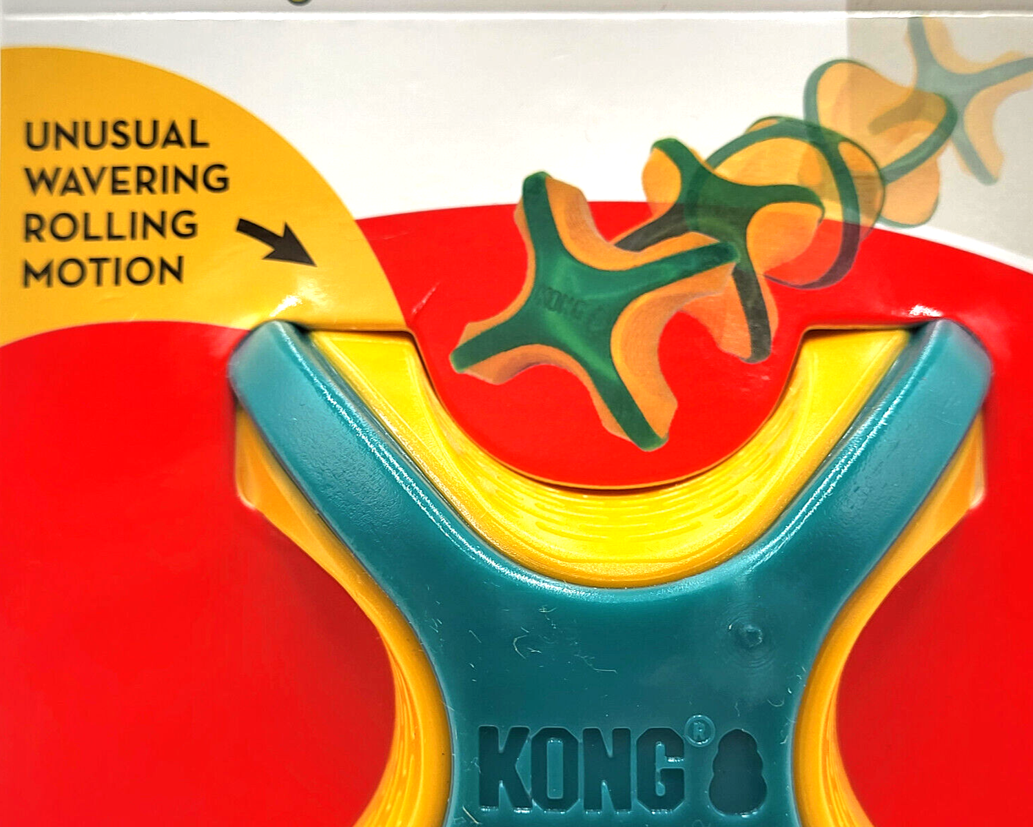 KONG Rambler Rattlez X-Ball Medium/Large Fetch & Chew Dog Toy 3"