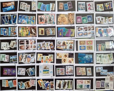 Worldwide Stamp Collection MNH - 600 Different from 100 Countries in Full Sets