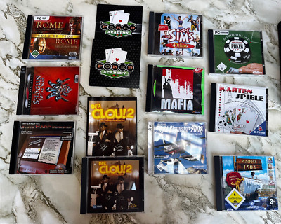 PC Spiele Konvolut 11 Spiele u.a. Der Clou 2, Mafia, Anno 1503, Die Sims Deluxe