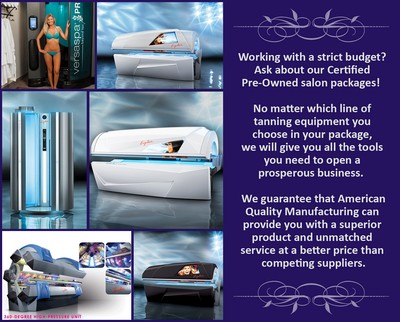 Tanning Bed Salon Equipment Package Refurbished Ergoline Beds with Spray Booth