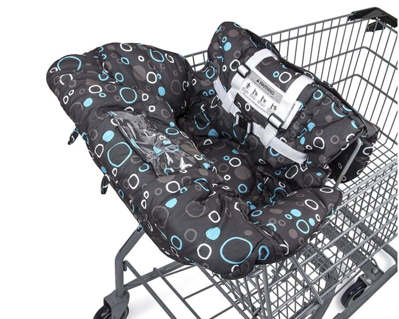 Premium Shopping Cart Cover High Chair Cover Soft Comfort Cushion for Baby Black