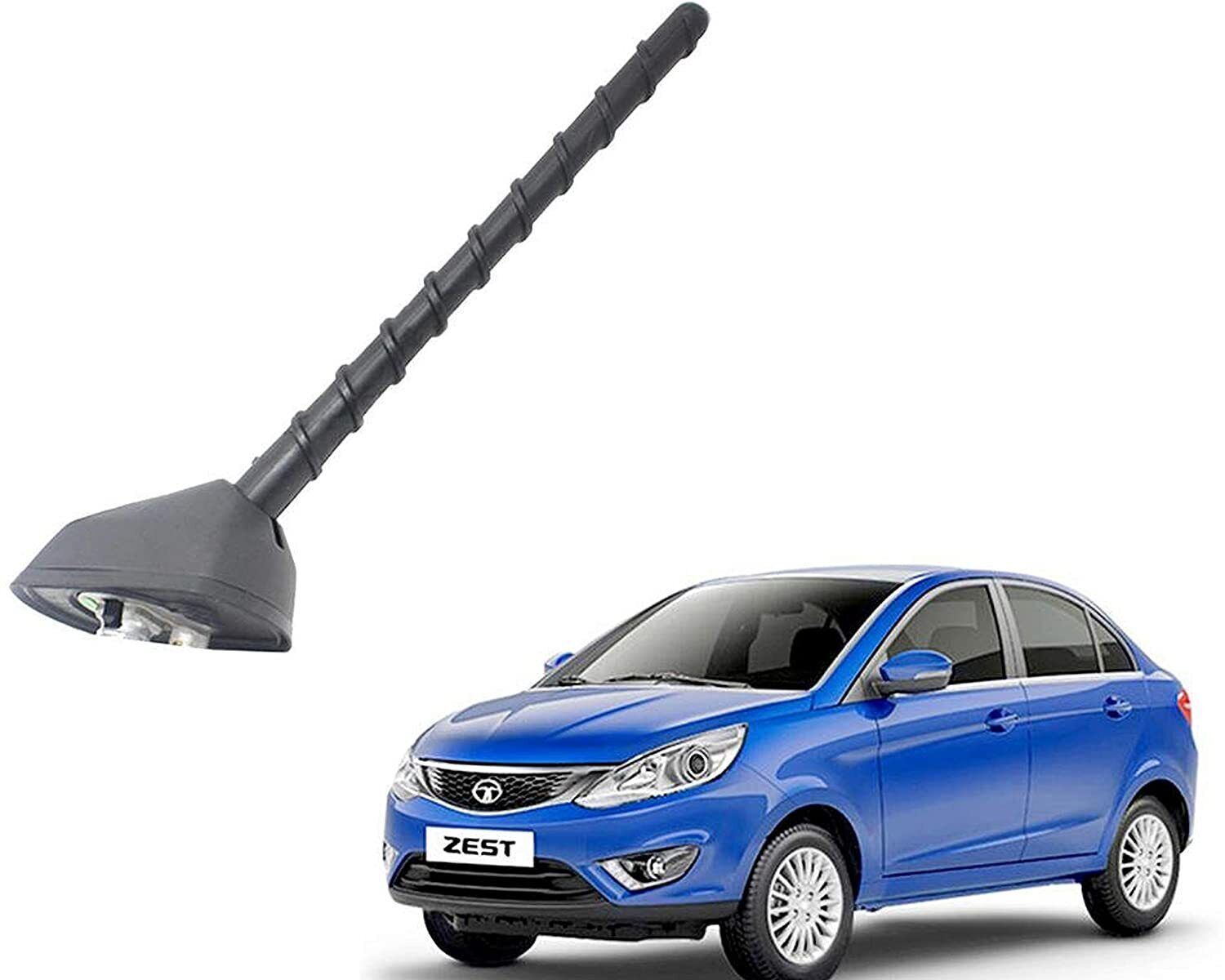 Audio FM AM Roof Signal Antenna Black For Tata Zest Car 