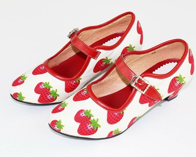 Leder Schuhe ERDBEERE Tanz - Schuhe mit 3,5 cm Absatz Größe 36 für Mädchen Damen