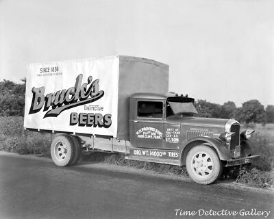 Vintage Bruck's Beer Delivery Truck, High Cliff, Tennessee - c1930s Photo Print