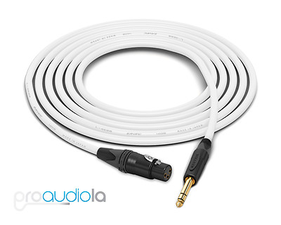 Canare Quad Cable L-4E6S | Neutrik Gold XLR-F to TRS | White 10 Feet | 10 Ft 10'