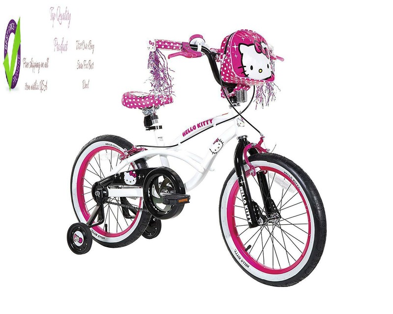 Hello Kitty Dynacraft Girls Bmx Street Bike 18", White/Black/Pink