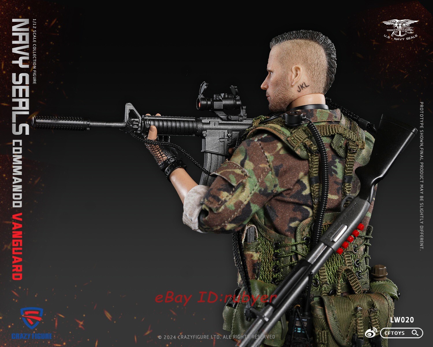 1/12 ネイビーシールズ コマンドー ヴァンガード（LW020） Crazy Figure LW020 Navy SEAL Assault Team Pointman 1/12