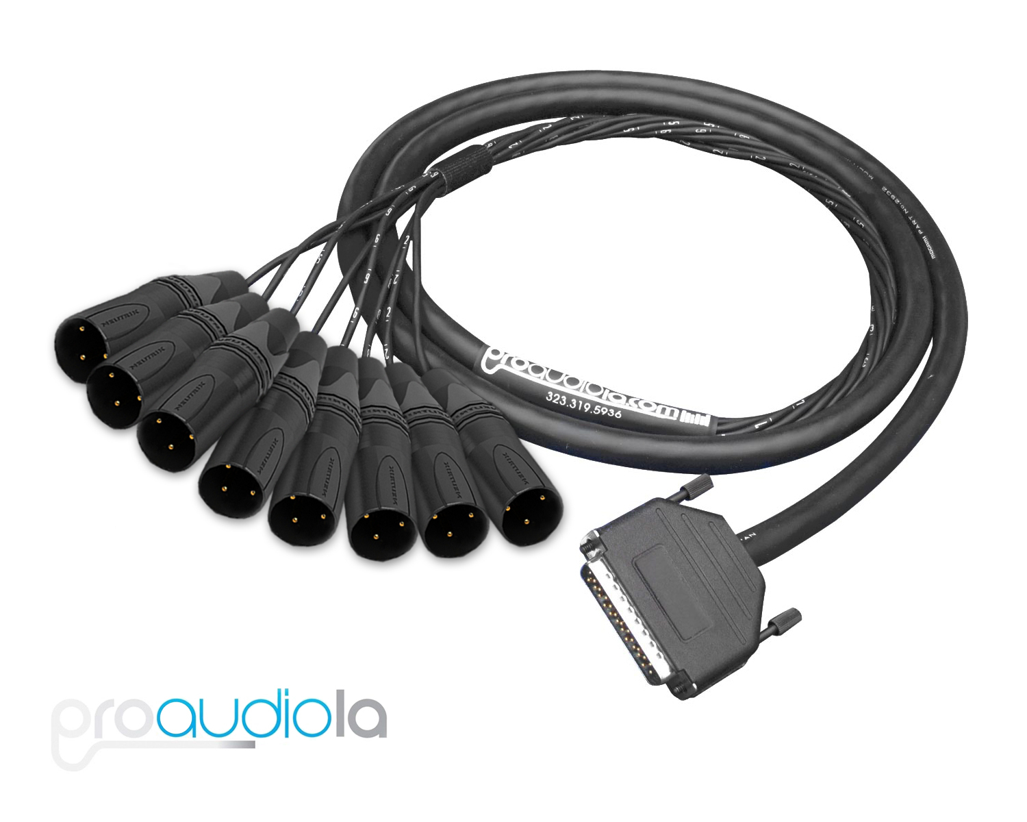 Gotham GAC-3 Cable | Neutrik Gold Straight XLR-F to 90º XLR-M | 1  Feet Image 1