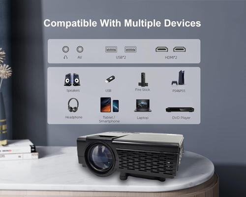 RCA Home Theatre Projector 1080P, Streaming Ready, 30"-150" Picture, RPJ107