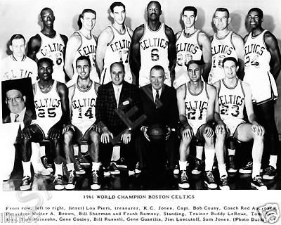 1960-61 BOSTON CELTICS NBA WORLD CHAMPIONS 8X10 TEAM PHOTO