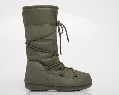 Moon Boot Wmns High Rubber Водонепроницаемые женские хаки