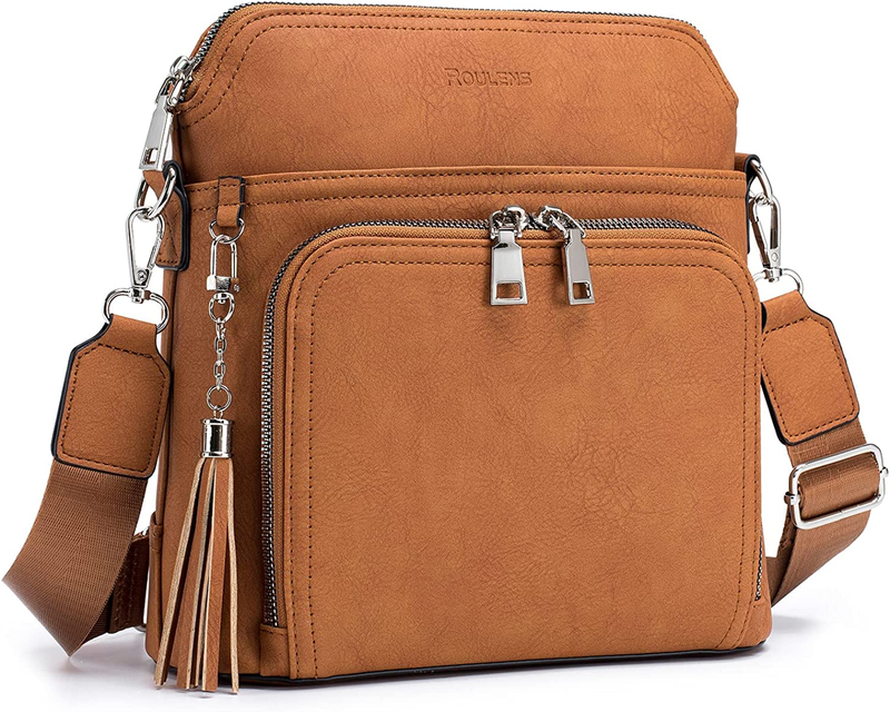 Crossbody Bag for Women,Lightweight Medium Crossbody Purse Soft Leather Women'S