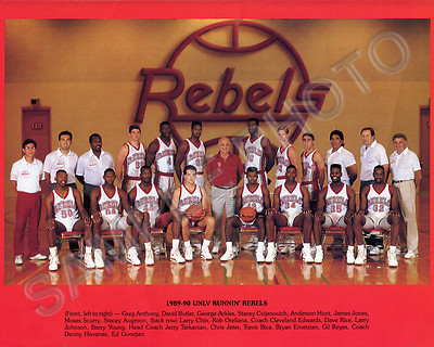[0] UNLV Runnin Rebels NCAA ネバダ大学 LV 1989-90 UNLV RUNNIN' REBELS NCAA CHAMPIONS TEAM PHOTO