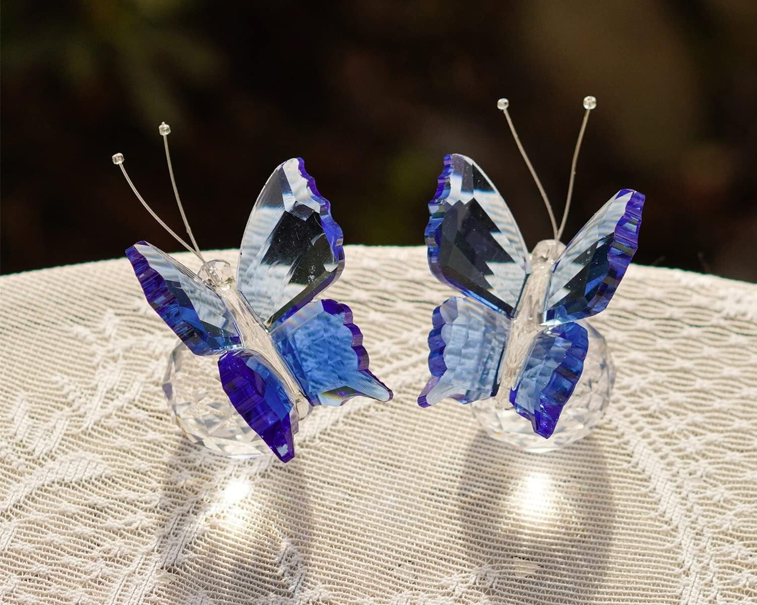 kanpura Crystal Butterfly Figurines,Crystals Blue