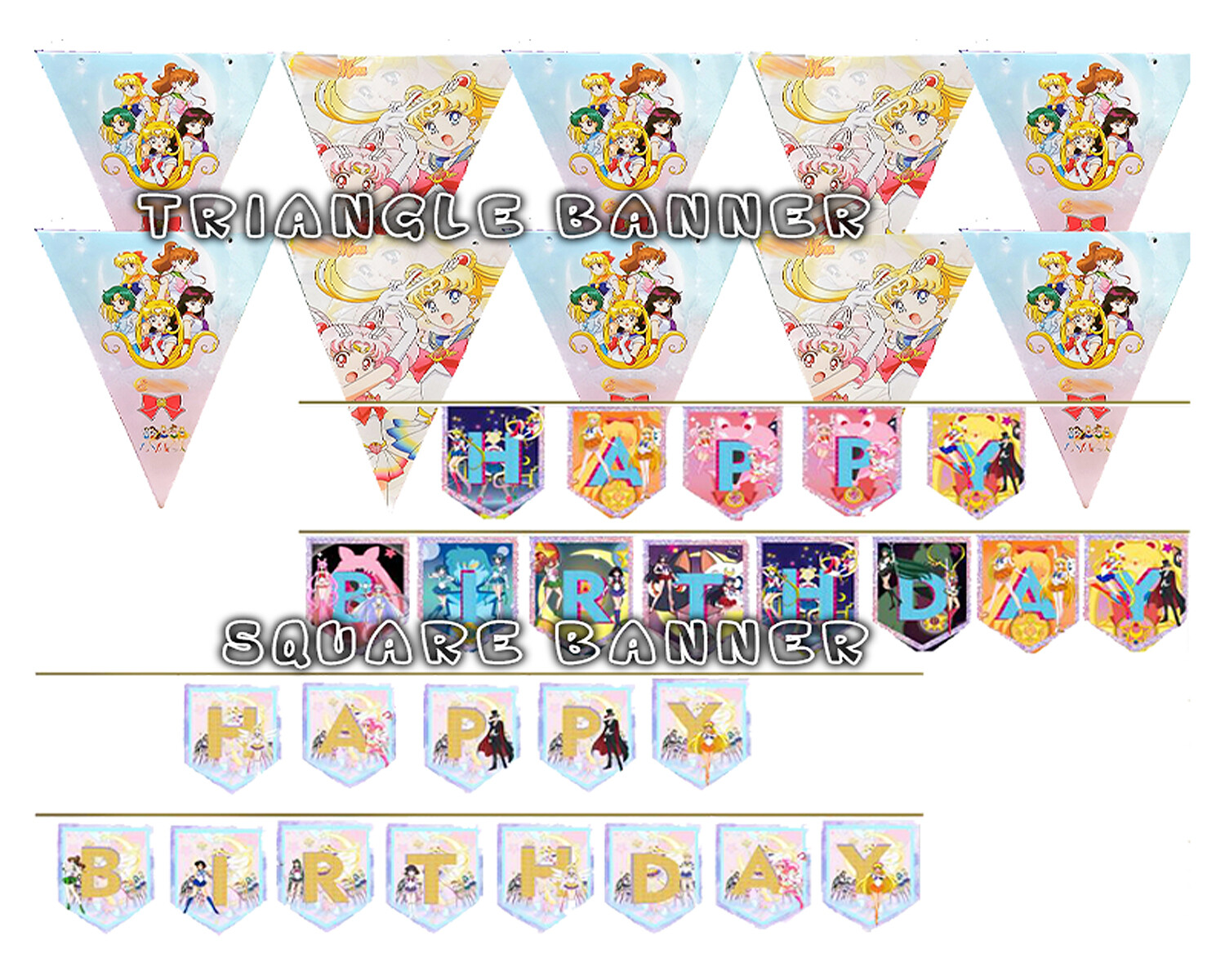 ANIME SAILOR MOON cupcake toppers Birthday Party Decoration Supplies cake plate