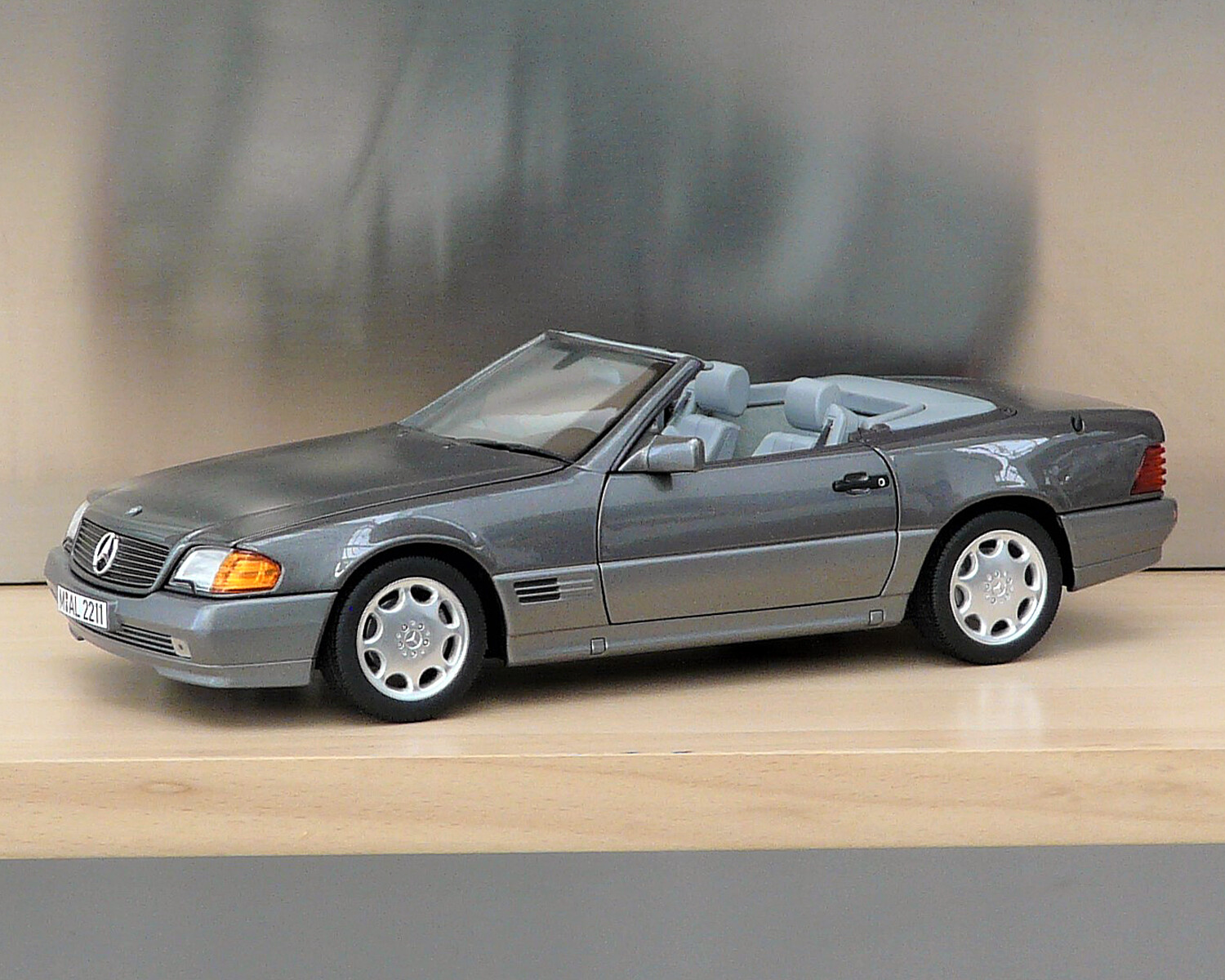 Mercedes-Benz 500 SL 1989 Blue metallic 1:18