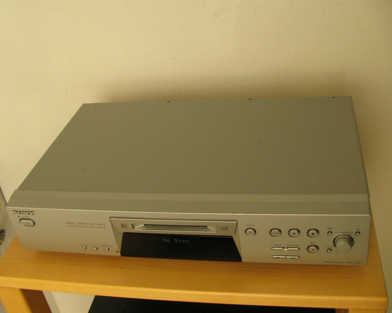 Sony MiniDisc-Recorder MDS-JE 480 Recorder MDLP in silber mit Fernbedienung 
