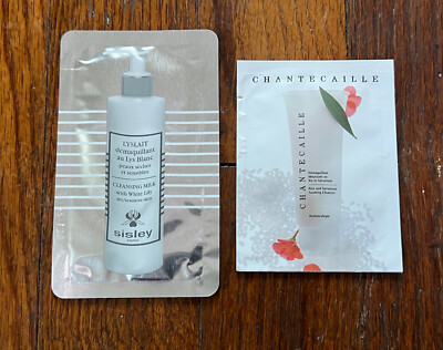 Sample Duo Chantecaille Rice & Geranium Foaming Cleanser & Sisley Cleansing Milk