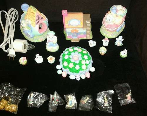Lot Hand Painted Easter Decorations