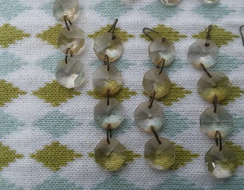 Lot Vintage Antique 17 Glass Octagon 3