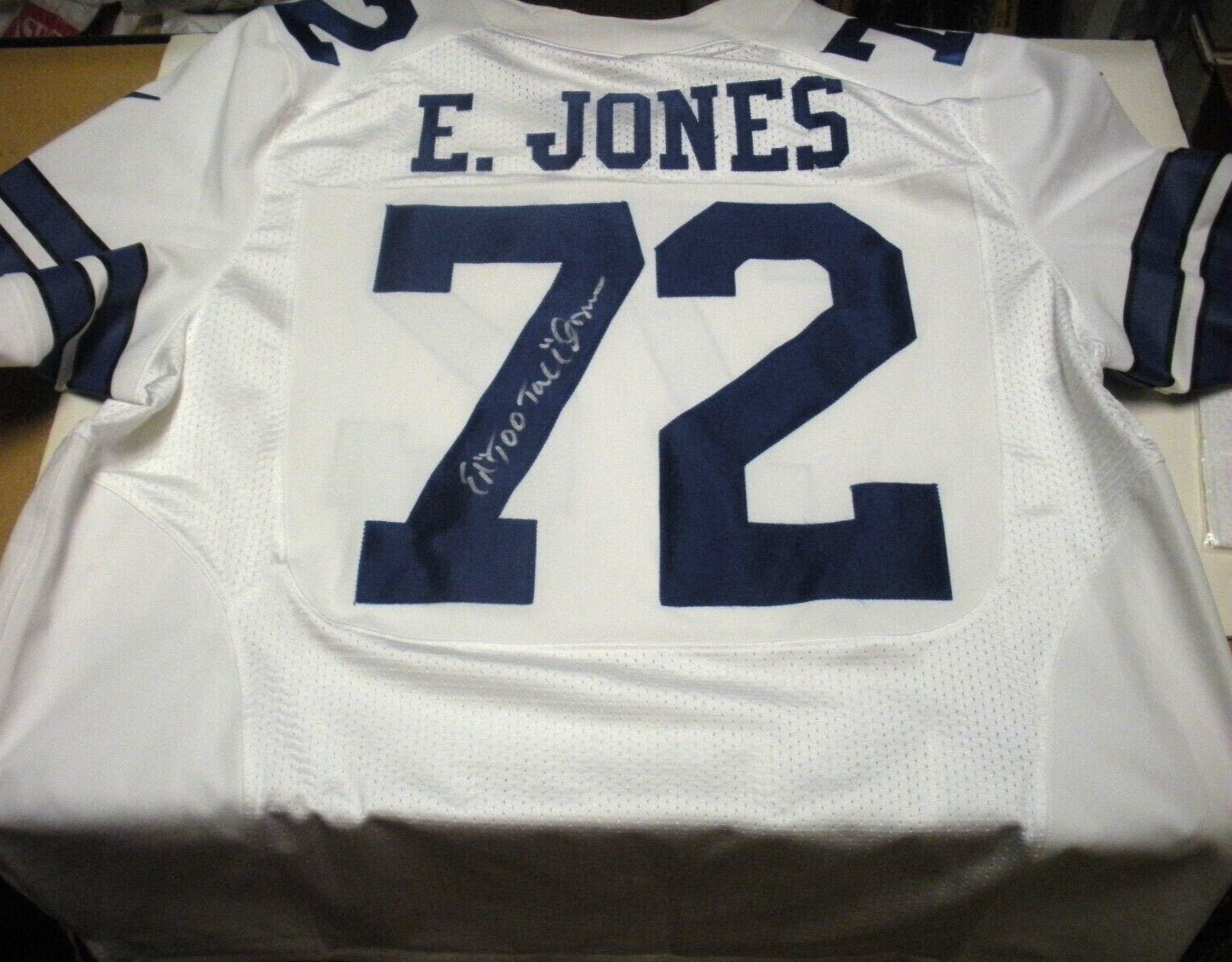 ED TOO TALL JONES DALLAS COWBOYS W/COA SIGNED OFFICIAL