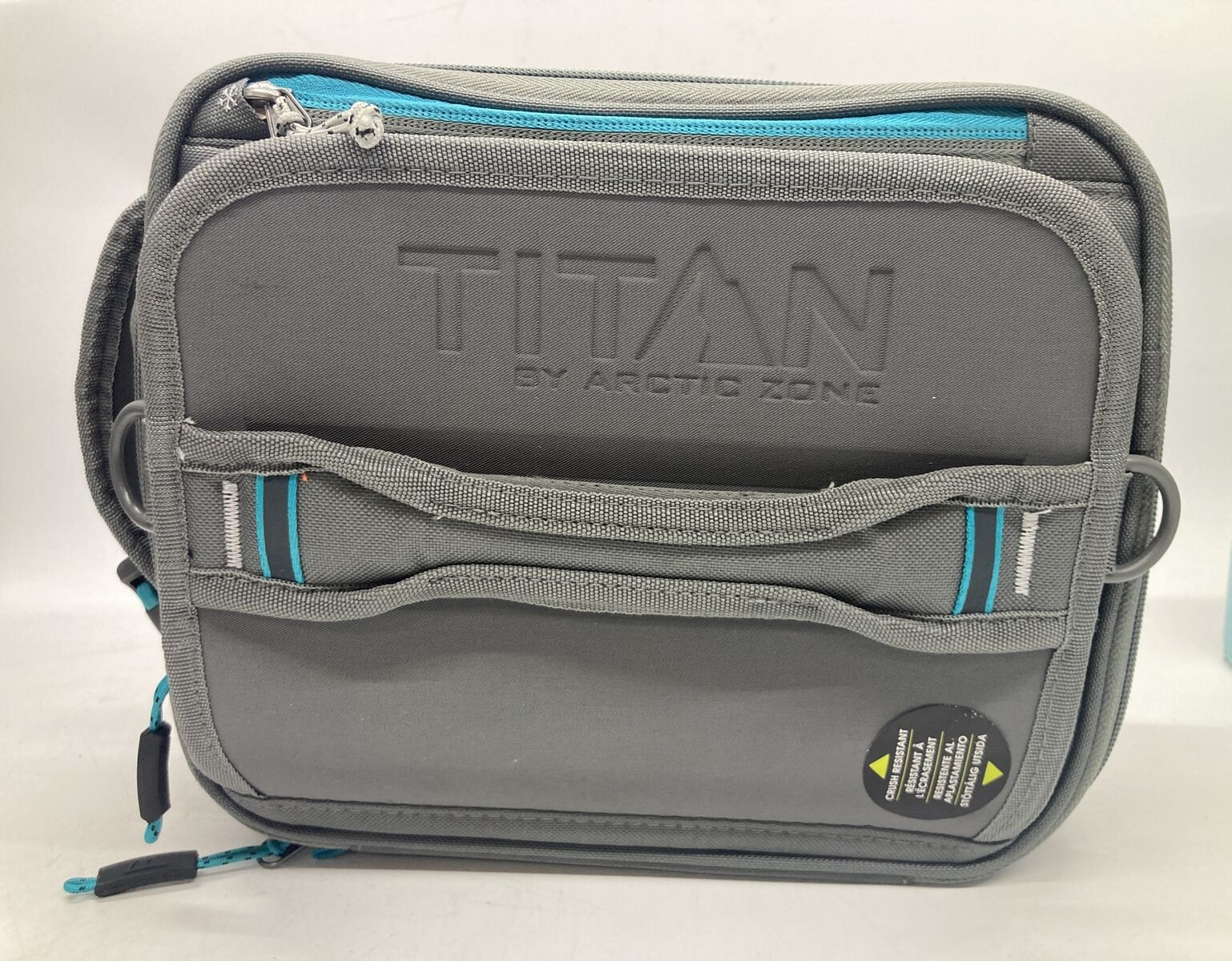 Titan Arctic Zone Fridge Cold, Crush Resistant Lunch Pack with 2 Ice Walls- Gray