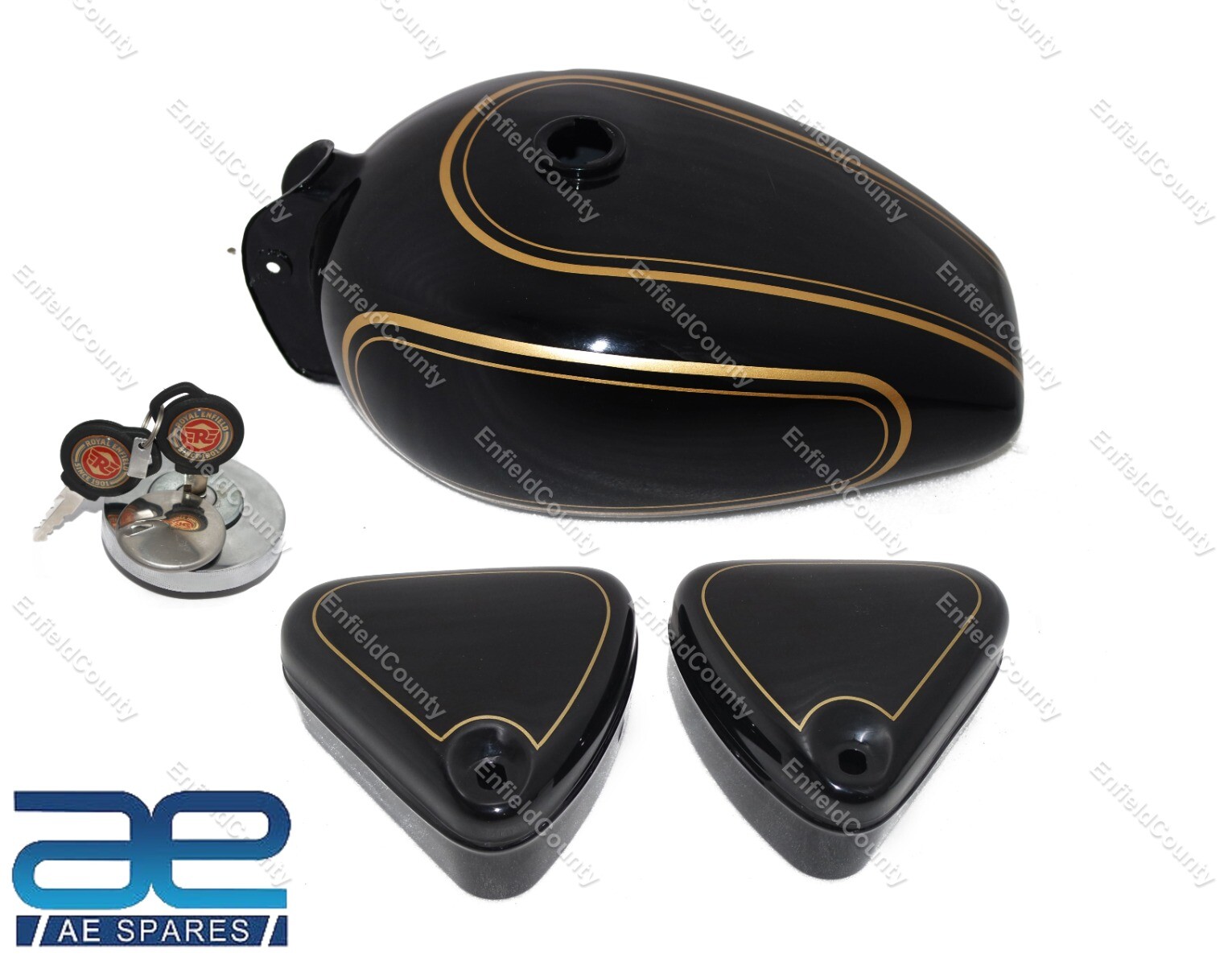 Fits Royal Enfield Bullet 350 Standard Petrol Fuel Tank & Tool Box Set  