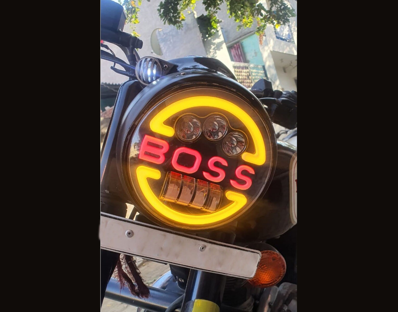 Boss DRL 7 "Headlight Set High Low Beam For Royal Enfield Harley Davidson 