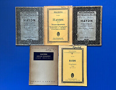 Haydn - Lot of 11 String Quartets Philharmonia/Eulenburg/Hawkes PB Study Scores