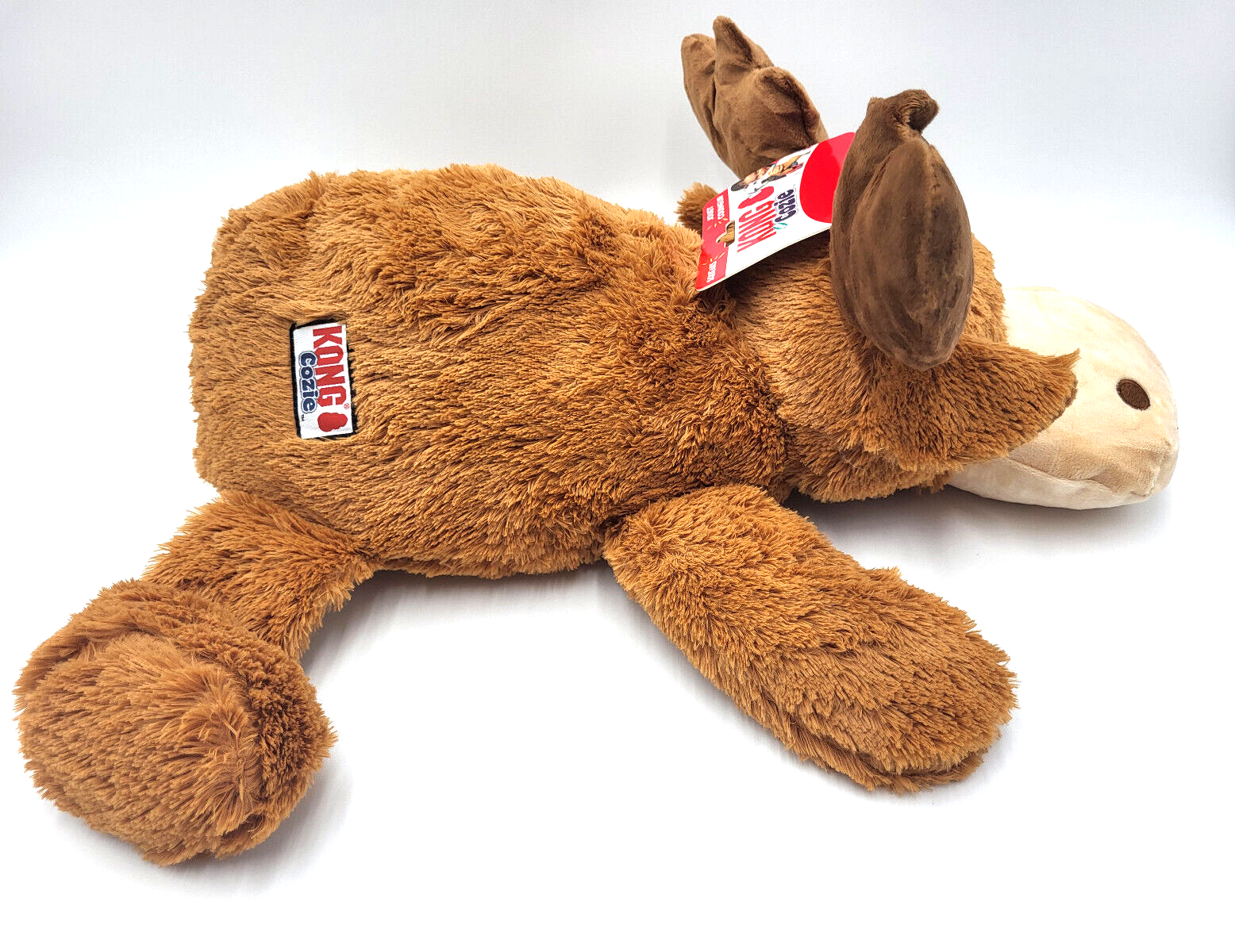 KONG Cozie Jumbo Marvin Moose Squeaky Plush Toss & Shake Dog Comfort Toy 20x16"