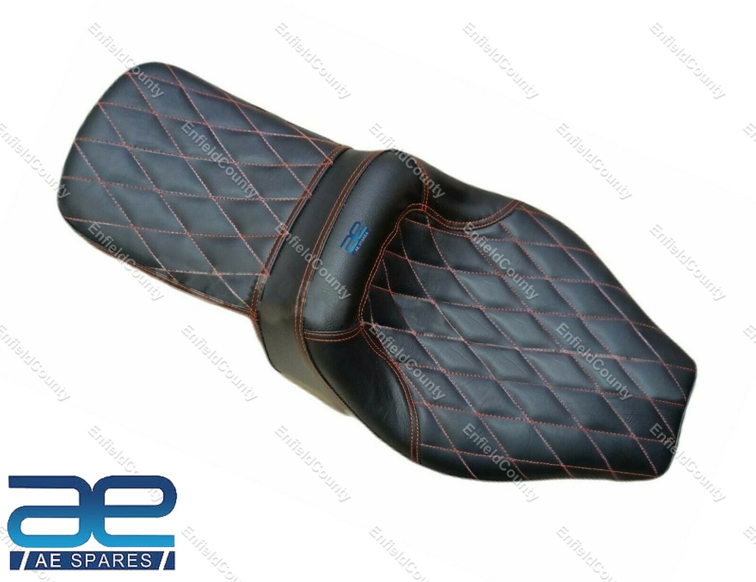 For Royal Enfield Interceptor 650 Custom Cushioned Dual Seat Diamond Design  