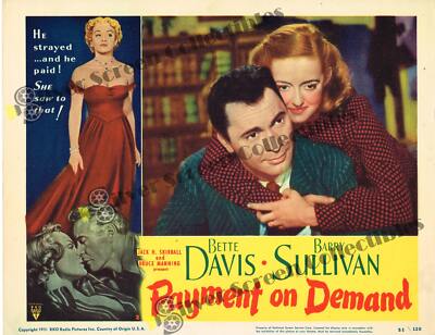 Payment on Demand (1951) - Card #: 2 - Original U.S. Lobby Card (11''x14'')