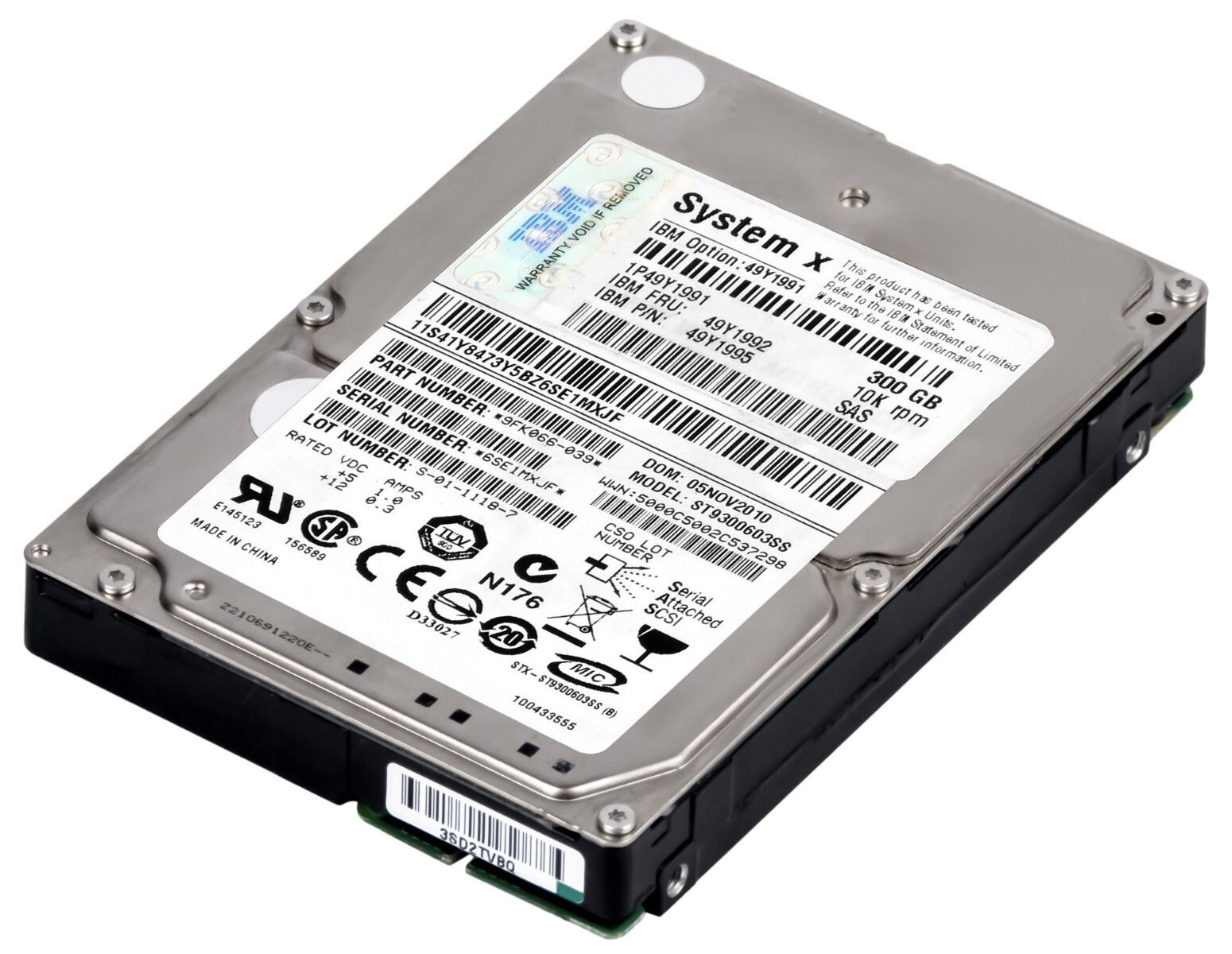 3年保証】Hard Drive IBM 42D0613 42D0616 ST9300603SS 300GB 10000RPM