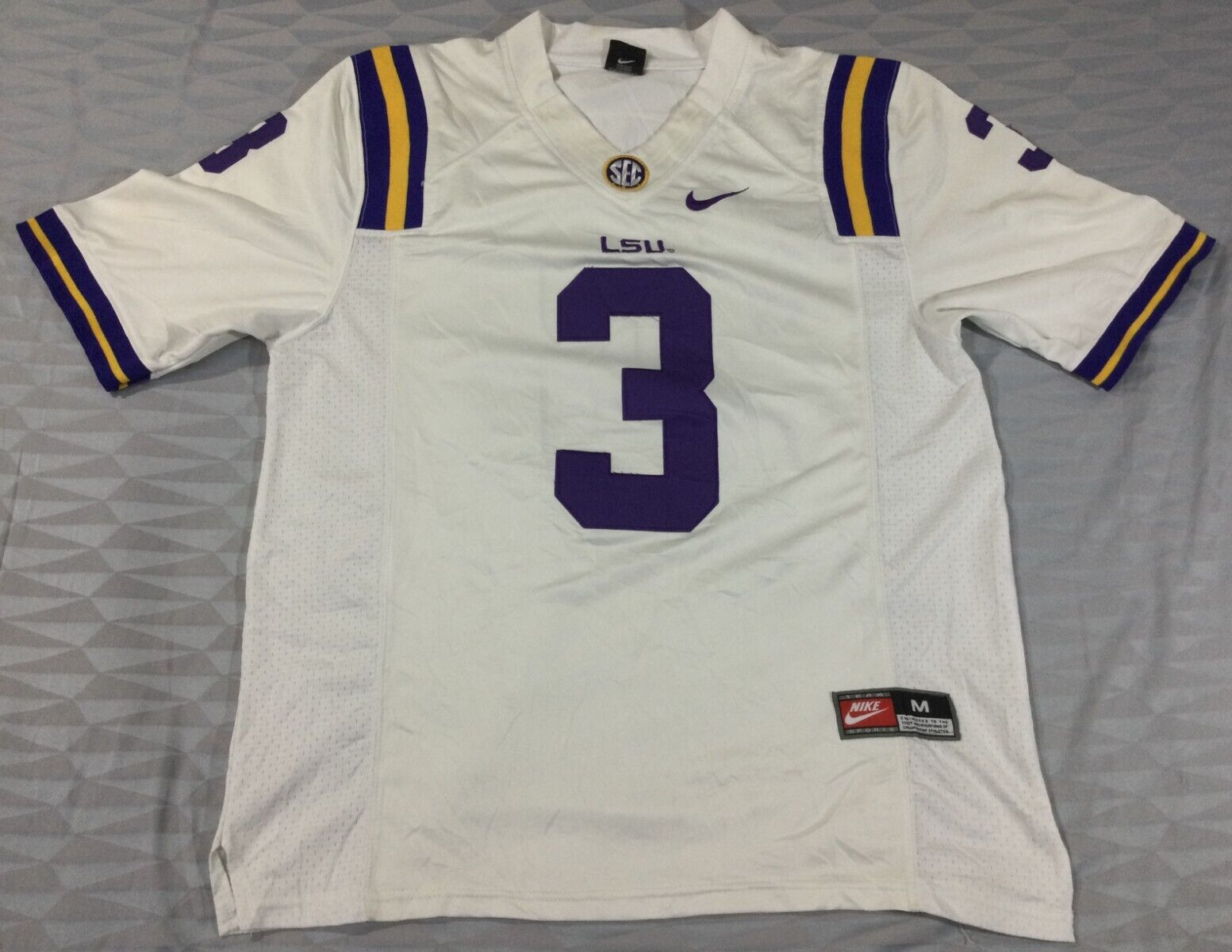 貴重 オデルベッカムjr. BECKHAM JR. ユニホーム LSU Youth Nike Odell Beckham Jr. White LSU Tigers Alumni Jersey