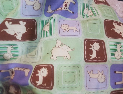 Floppy Seat Shopping Cart High Chair Cover Animals in Green Blue Brown
