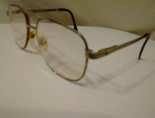 Vintage Boulevard Boutique Bridged Gold Plated Prescipt Eyeglasses Brown Frame