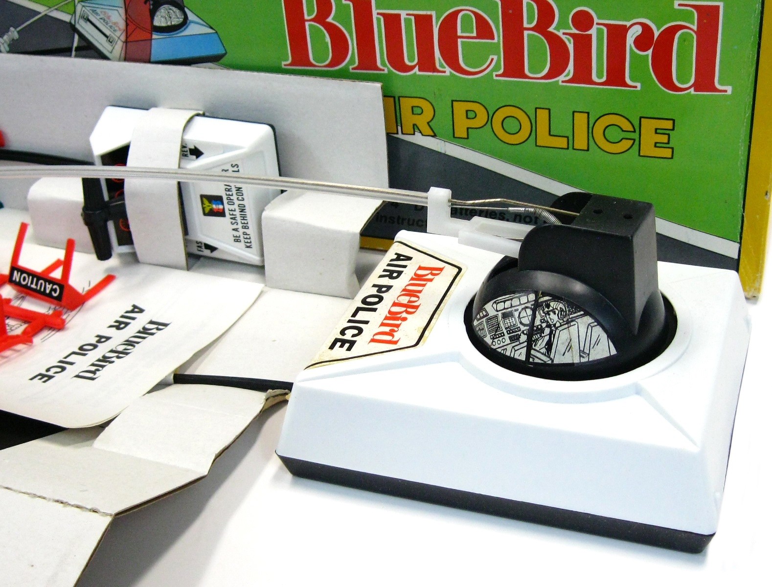 Vintage 1974 BlueBird VertiBird Helicopter Air Police Mint w/Insert & Box Works