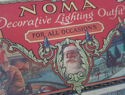 RARE NOMA 1927 Mazda Lamps Ad A Lite Safety Plug BOX TOP ONLY no lights