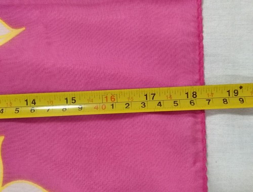 Kafeiya Beautiful Pink Scarf With Beautiful Rose Design 100% Polyester