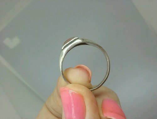 Vintage Sterling Silver Navajo Bell Trading Company Jasper Red&Black Ring Sz 11