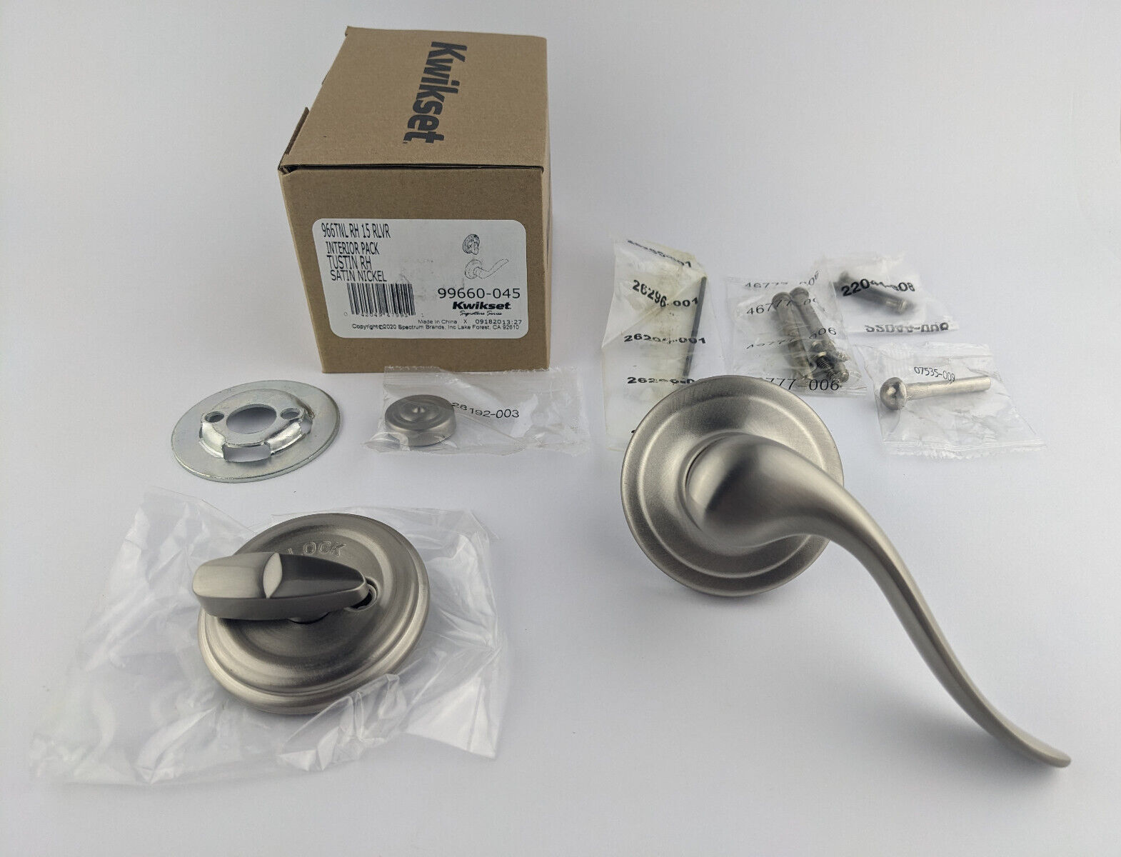 【S.Ｉ】 Kwikset 99660-045 Tustin Single Cylinder Interior Pack Right