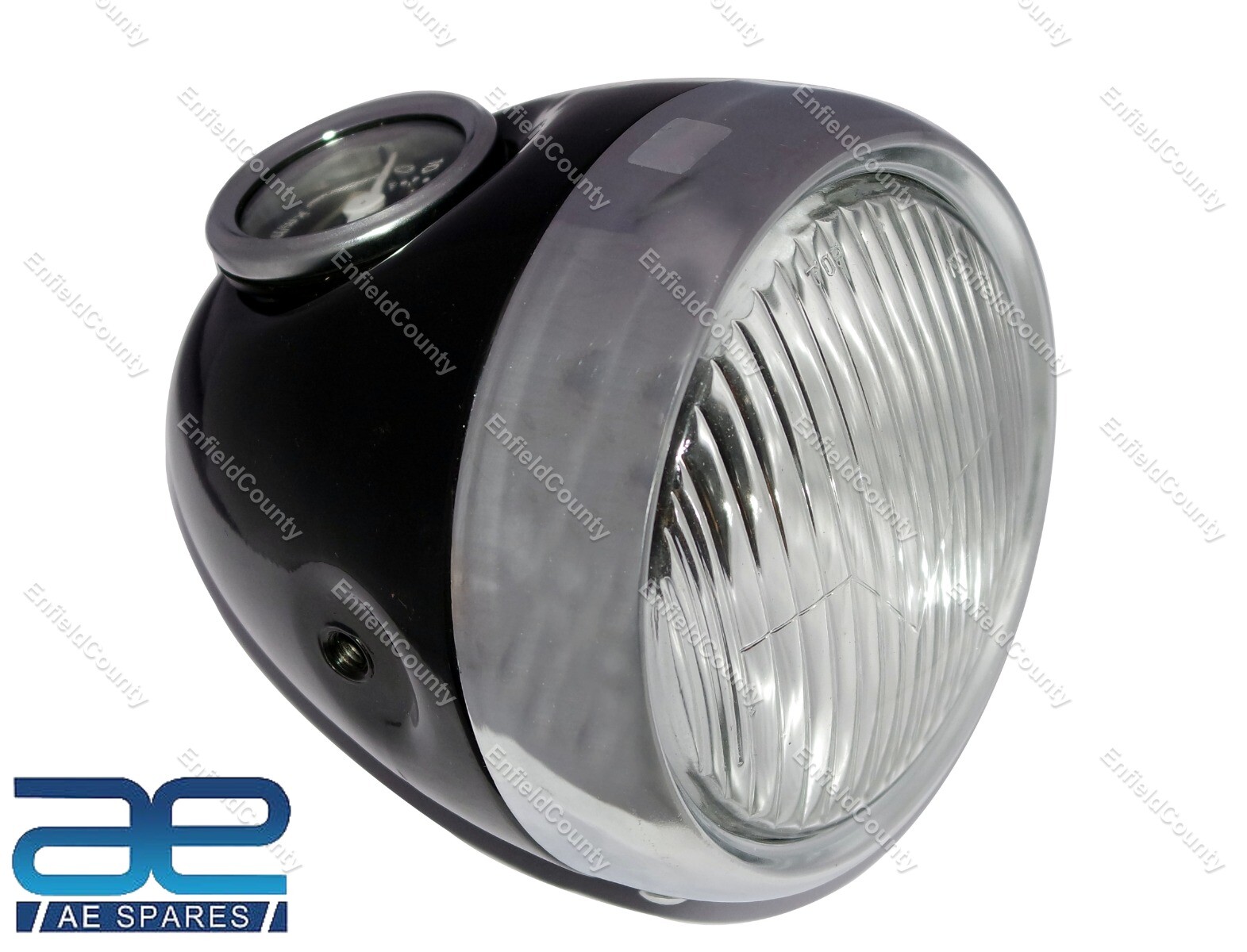 Classic Headlight Assey 5 1/2" With Bulb Holder & Speedometer Luna Moped  