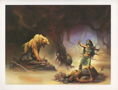 1990 full Color Plate ''FOREST OF FEAR'' by Ken Kelly Fantastic GGA Print